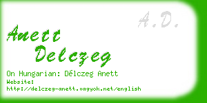 anett delczeg business card